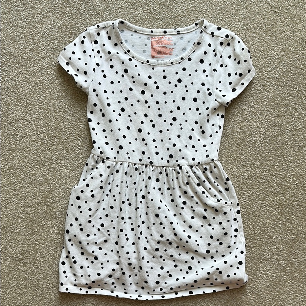 Cat & Jack White Cream Puff Sleeve Sundress
